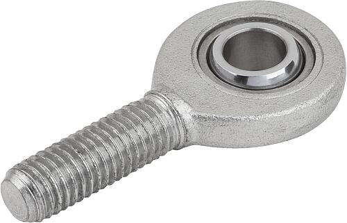 Gelenkkopf DIN ISO 12240-1 mit Gleitlagerung M06X18, D=6 Rechtsgewinde, Autom.Stahl verzinkt - K2083.06