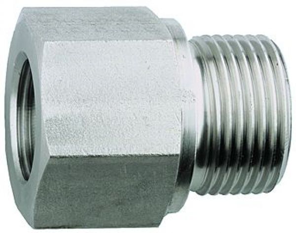 Lange Wechselreduzierung, G 3/8 a., G 1/4 i., Edelstahl 1.4571 - bei HUG Technik ✓