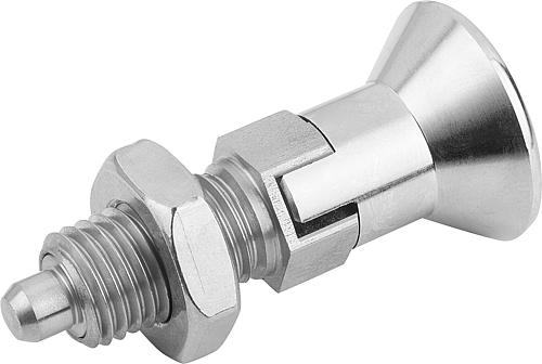 Arretierbolzen Gr.0 M08x1, Form: D Edelstahl, gehärtet, Komp: Edelstahl, D=4 - K0632.004004 - bekommst Du bei ★ HUG Technik ✓