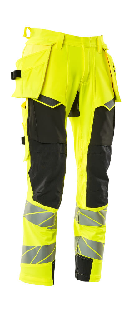 MASCOT® ACCELERATE SAFE Hose mit Hängetaschen  Gr. 76/C46, hi-vis gelb/schwarz - kommt direkt von HUG Technik 😊