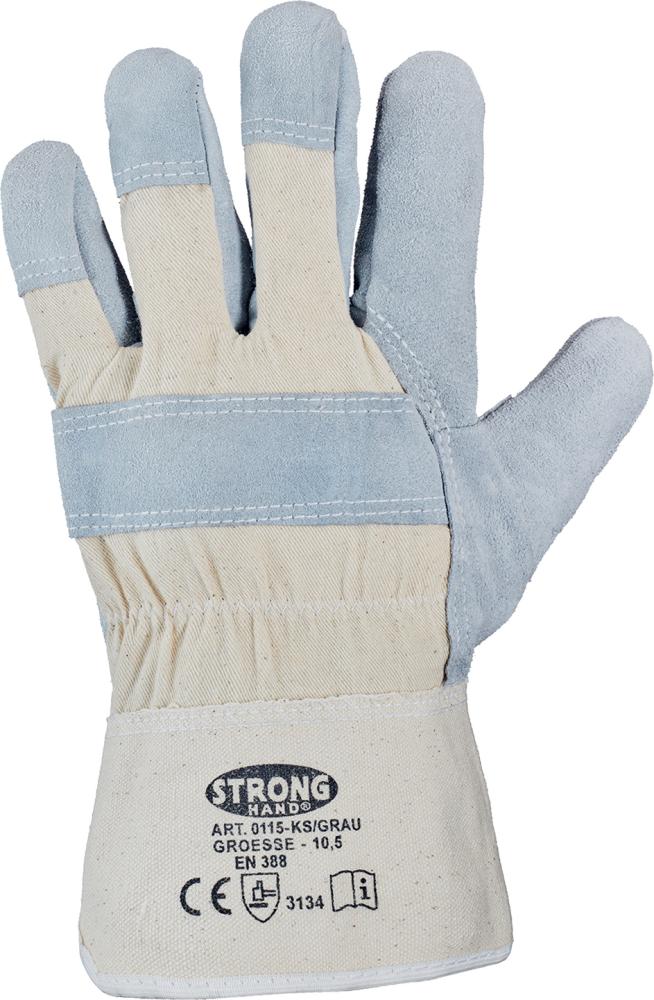 STRONGHAND® Handschuh, Kernspaltleder, weisse Stulpe, Gr. 10,5 - bei HUG Technik ✓