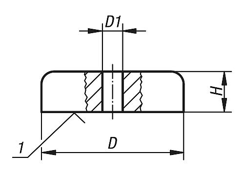 Magnet mit Bohrung L=10,5 AlNiCo, Flachgreifer, D1=5, D=38 - K0558.03 - direkt bei HUG Technik ✓