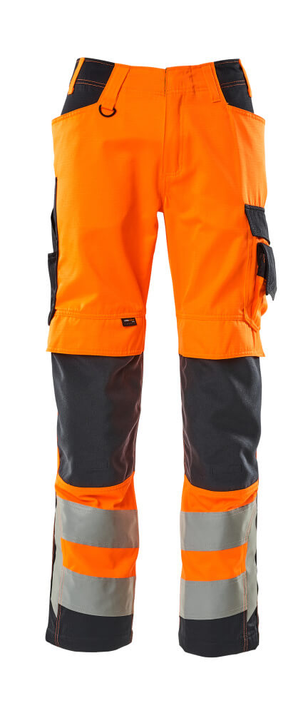 MASCOT® SAFE SUPREME Hose mit Knietaschen  Gr. 76/C46, hi-vis orange/schwarzblau - jetzt NEU bei HUG Technik  😊