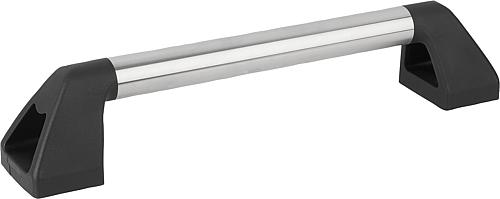 Rohrgriff, Form: A Edelstahl, Komp: Thermoplast, A=300, D=11 - K0226.300101 - bei HUG Technik ☆