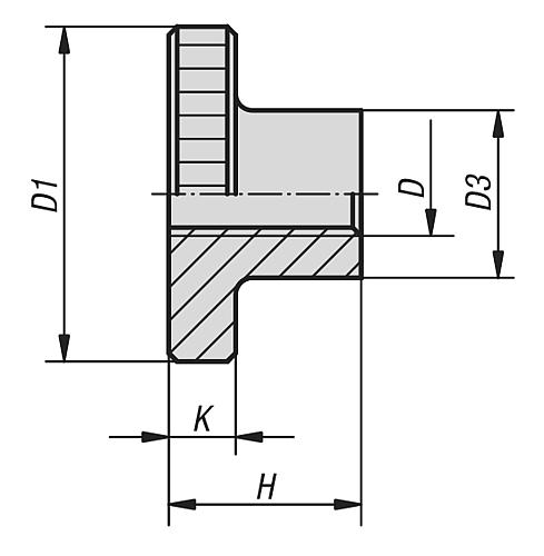 Rändelmutter M04 Automatenstahl - K0143.04 - bei HUG Technik ☆