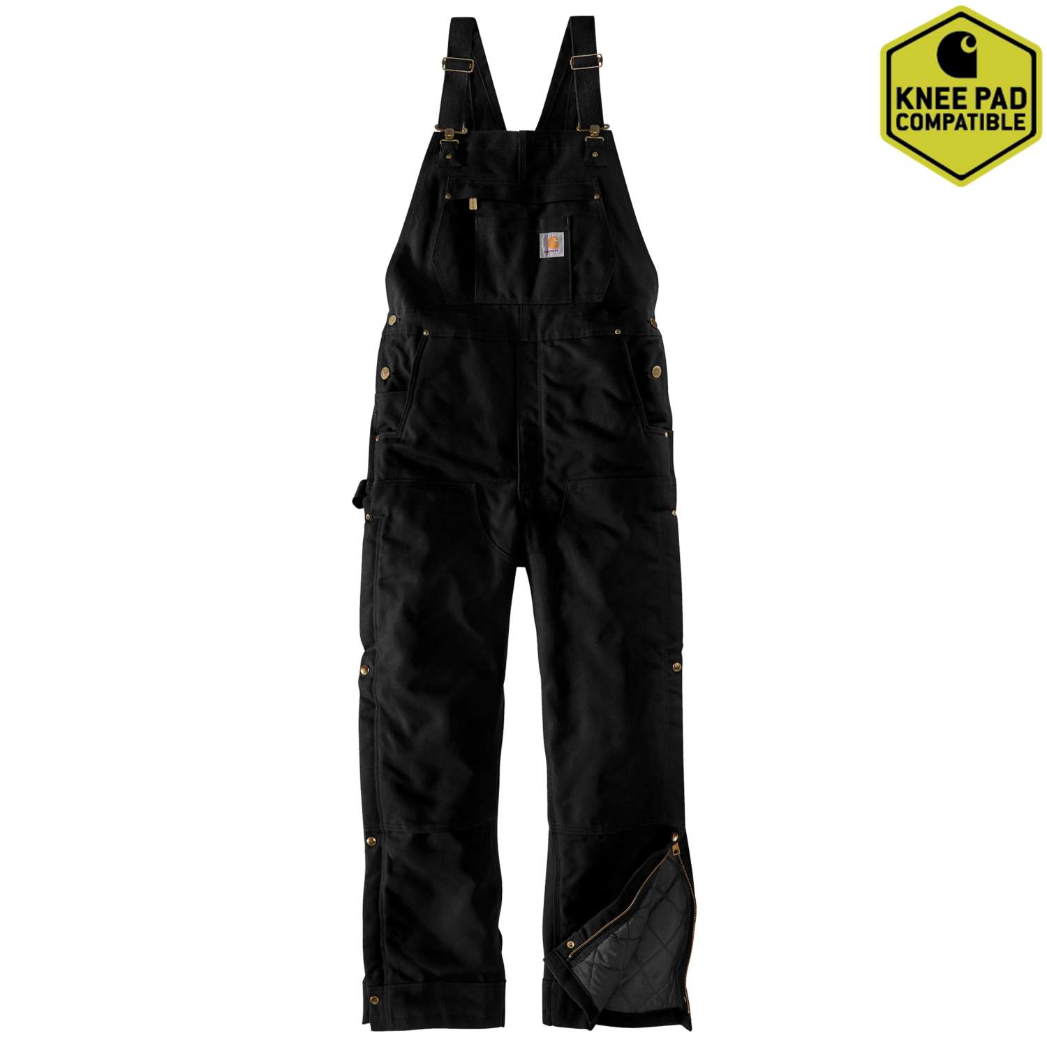 carhartt® Herren-Overall FIRM DUCK INSULATED BIB OVERALL black Flach  - direkt bei HUG Technik ✓