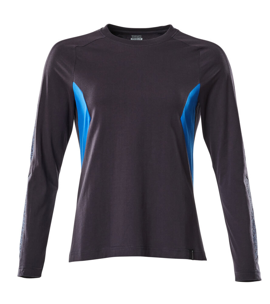MASCOT® ACCELERATE T-Shirt, Langarm  Gr. 2XL/ONE, schwarzblau/azurblau - jetzt NEU  bei ✭ HUG Technik ✓