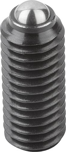 Federndes Druckstück verstärkte Federkraft M03 L=9 Stahl, Komp: Kugel aus Stahl - K0315.203 - direkt von HUG Technik ✓