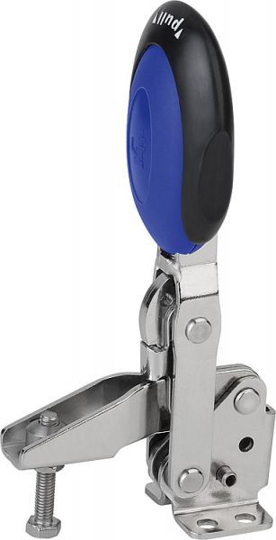 Schnellspanner vertikal Edelstahl, mit Sicherheitsverriegelung, Komp: blau, M=M06x35 - K0662.106101 - erhältlich bei ♡ HUG Technik ✓