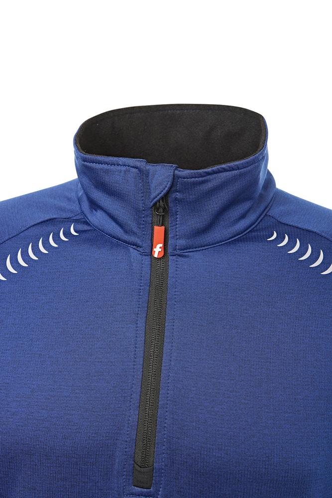 FORTIS Elements Tech-Fleecepullover, kornblau-schwarz meliert - erhältlich bei ♡ HUG Technik ✓
