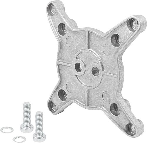 Produktbild Monitorhalterung Anschlussplatte Vesa Gr.50/75, Aluminium - K1510.5075 - bekommst Du bei HUG Technik ♡