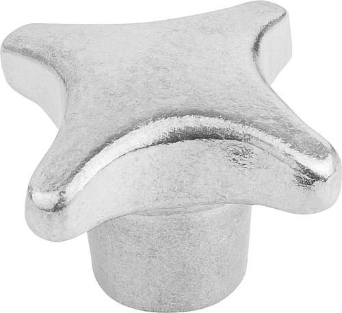 Kreuzgriff gleitgeschliffen D1=40, Form: C Aluminium, D4=8 - K0145.304008 - kommt direkt von HUG Technik 😊