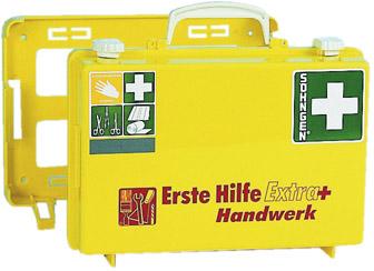 SÖHNGEN® Erste-Hilfe-Koffer Extra + Handwerk, DIN 13157, gelb - bei HUG Technik ✓ SÖHNGEN® Erste-Hilfe-Koffer Extra + Handwerk, DIN 13157, gelb - bei HUG Technik ✓