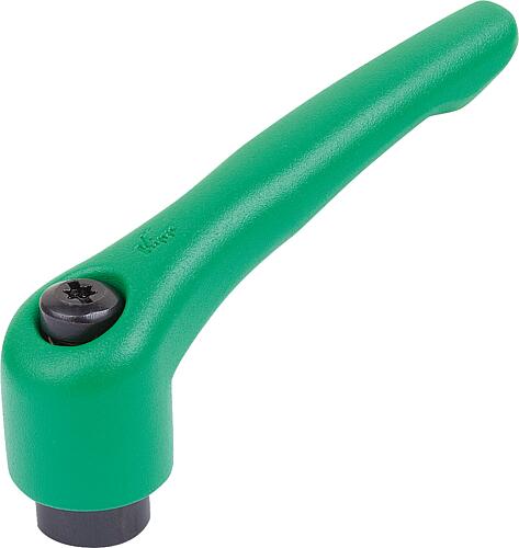 Klemmhebel Gr.4 M10, Zink grün RAL6032 strukturmatt, Komp:Stahl brüniert - K0122.410185