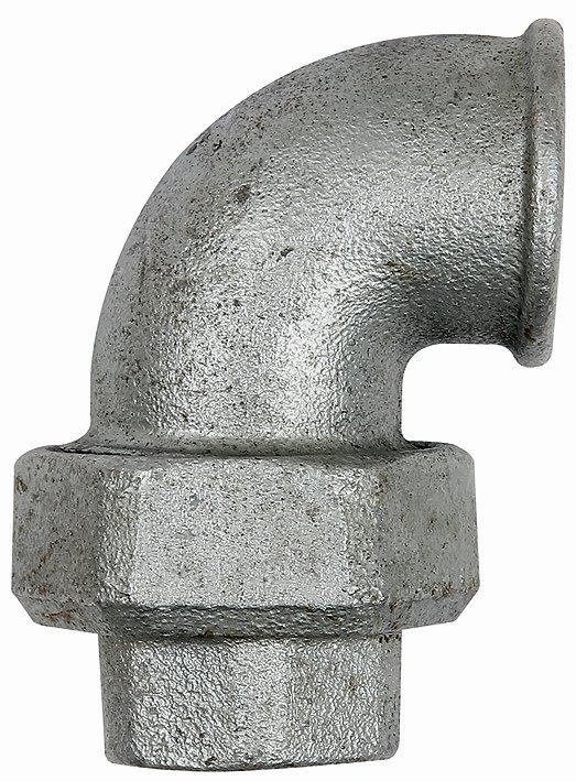 Verschraubung Bogen 96 IG/IG, Rp 2 1/2, schwarzer Temperguss - bei HUG Technik ♡