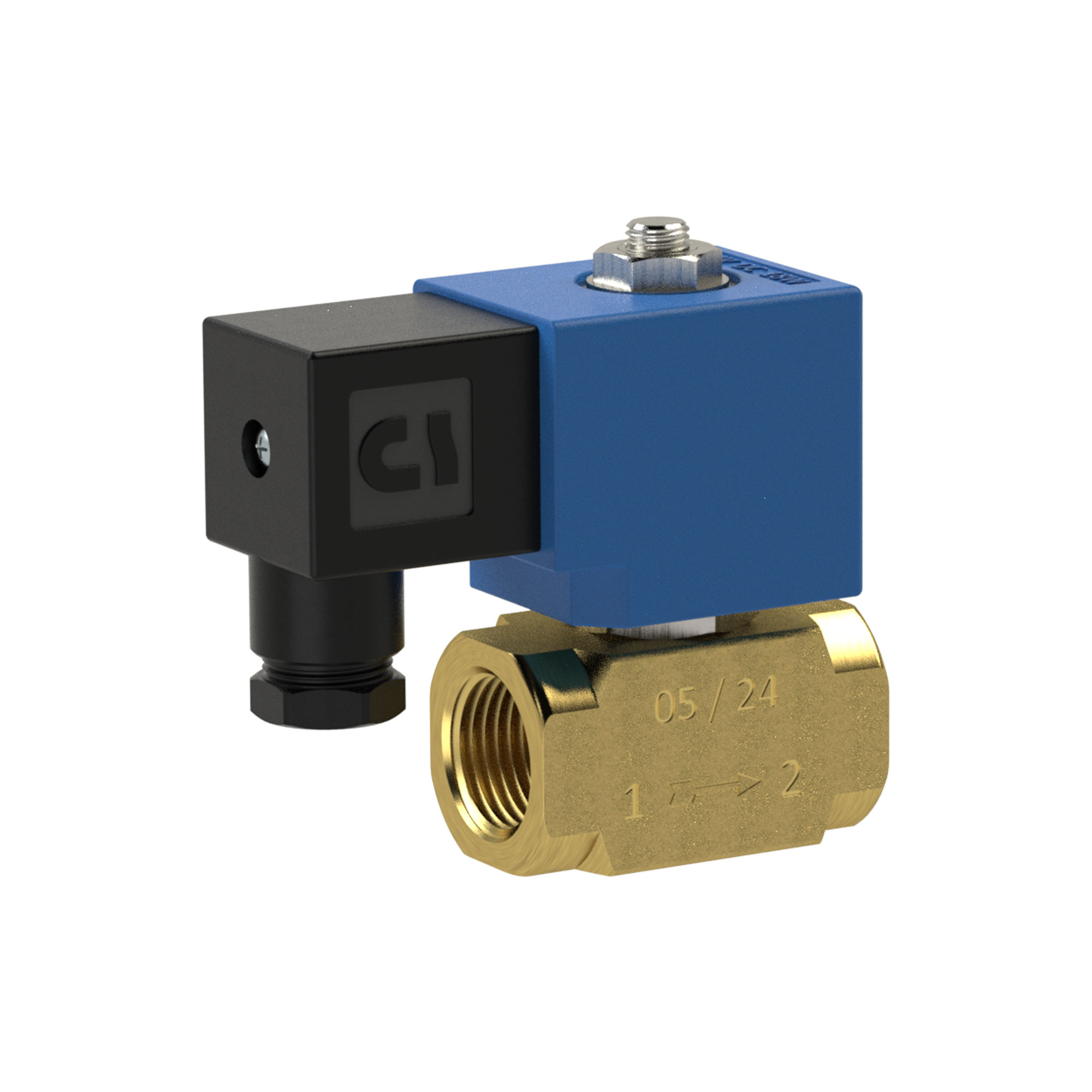 2/2-Wege-Magnetventil, Messing, NC, vorgesteuert, 230 V, G 1, PN 0,5-16 bar, NBR - bekommst Du bei ★ HUG Technik ✓