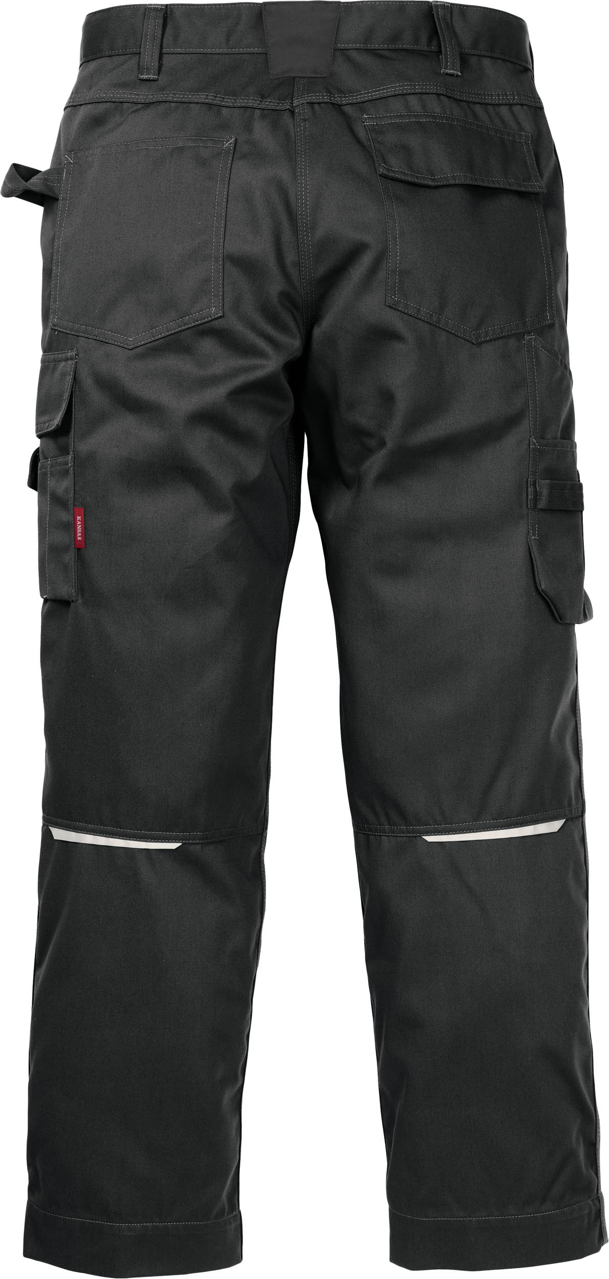 KANSAS®-Icon One Baumwoll-Hose 2112 KC,, Gr. D100 Schwarz 940, Typ mit Knietaschen - bekommst Du bei ★ HUG Technik ✓