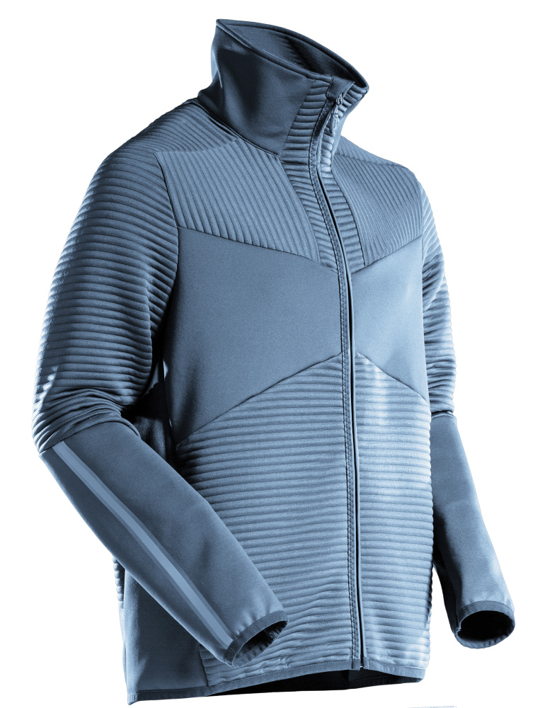 MASCOT® CUSTOMIZED Fleecepullover mit Reißverschluss  Gr. 2XL, steinblau - kommt direkt von HUG Technik 😊