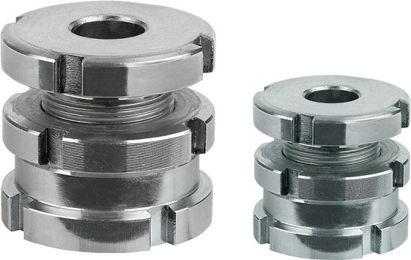 Höhenverstell-Element mit Kontermutter H=24 Edelstahl, D2=25, D=4,5 - K0097.04041 - bei HUG Technik ☆