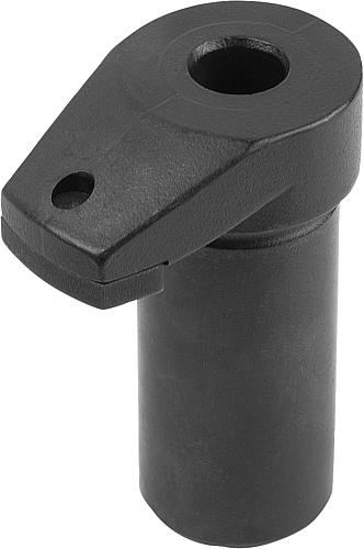 Spannhaken mit Schoneinsatz, Form: B Vergütungsstahl, Komp: Polyurethan, D=16 - K0012.3106 - bei HUG Technik ✓