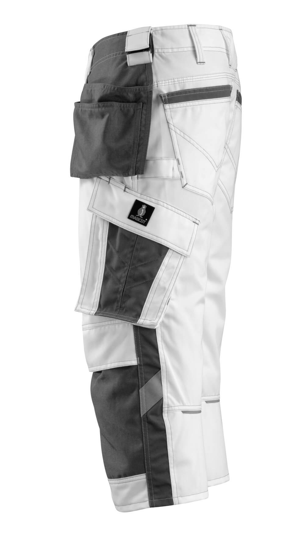 MASCOT® UNIQUE Dreiviertel-Hose mit Hängetaschen »Lindau« Gr. C44, weiß/dunkelanthrazit - gibt’s bei HUG Technik ✓
