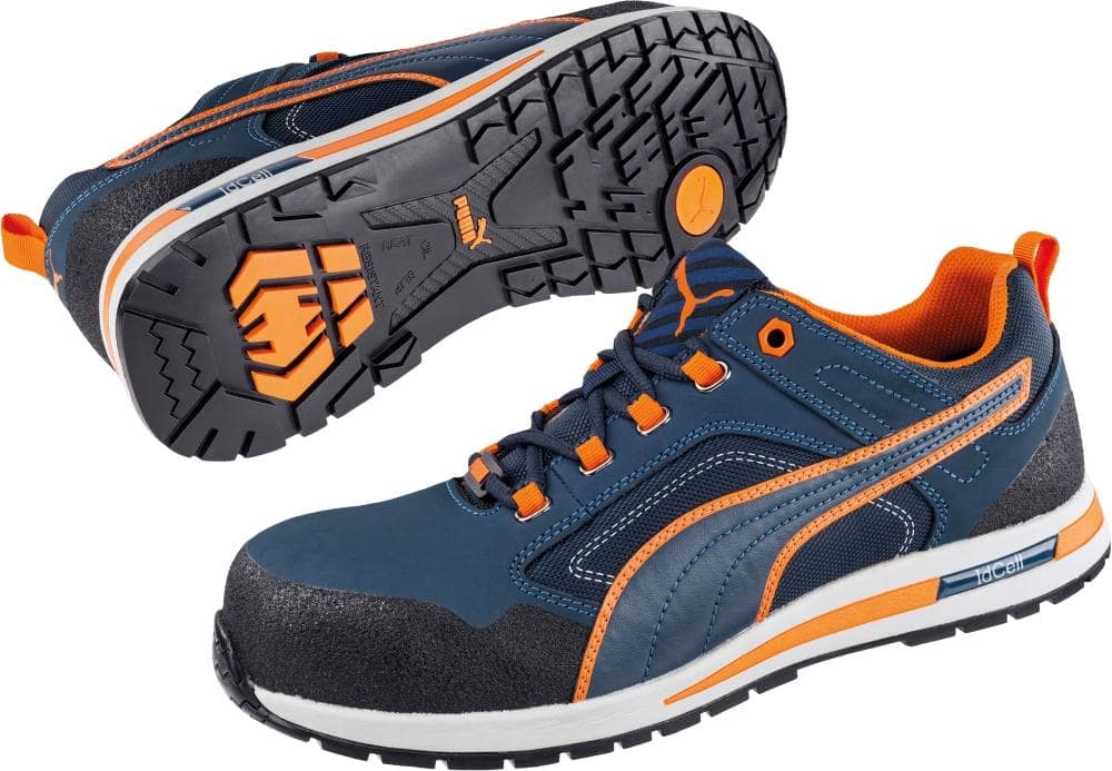 Puma® Sicherheitshalbschuh Crosstwist Low 643100, S3, SRC, HRO blau/orange - gibt’s bei ☆ HUG Technik ✓