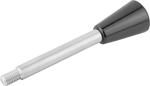 Griffstange D=8, Form: C Edelstahl, Komp: Duroplast, L=35 - K0179.1408X35 - gibt’s bei HUG Technik ✓