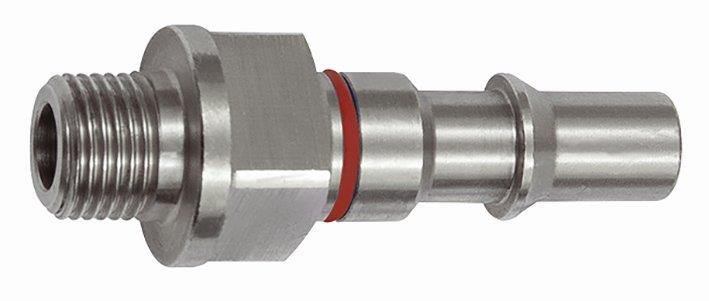 Nippel unverwechselbar NW 6, ISO 6150 C, G 1/4 AG, rot - erhältlich bei ♡ HUG Technik ✓