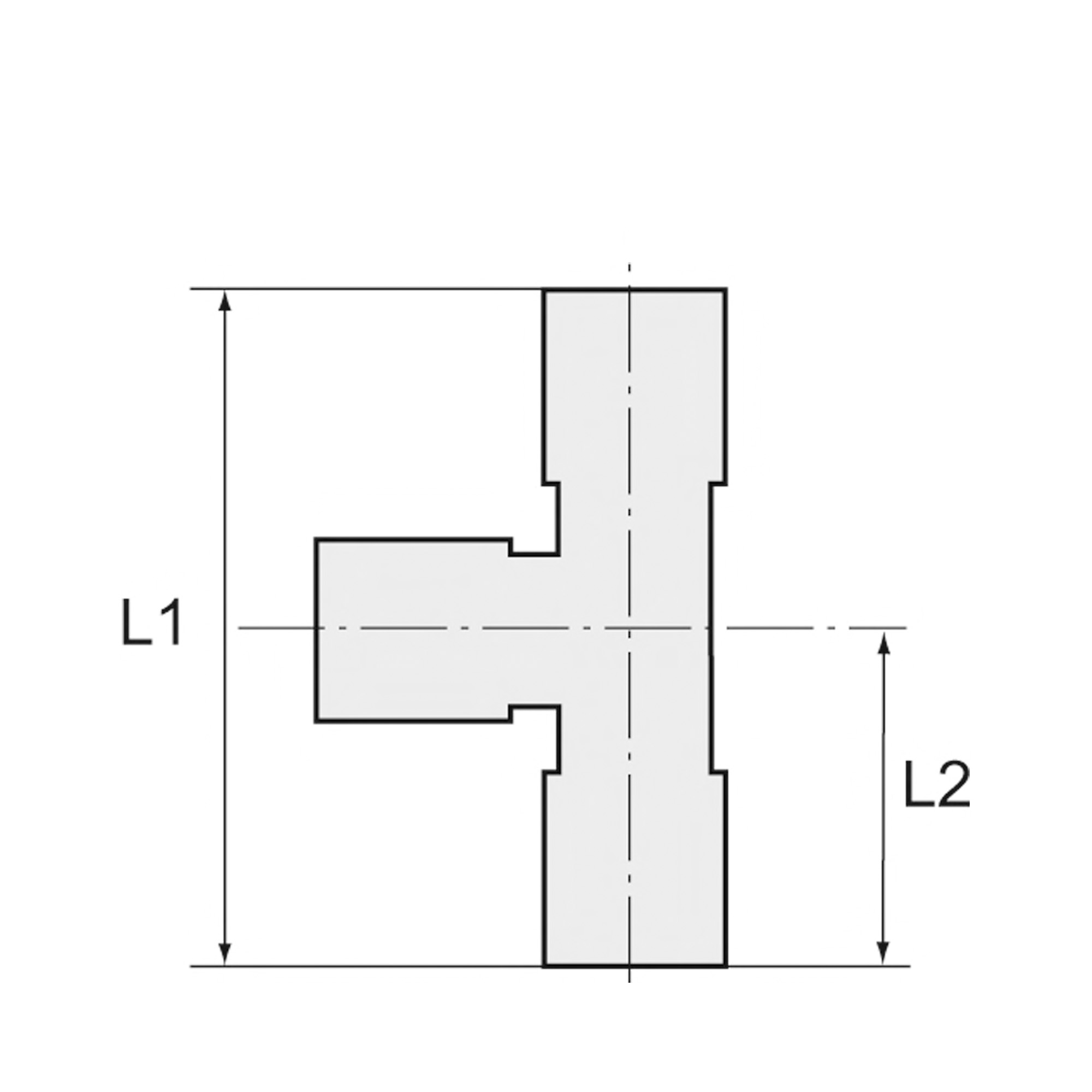 T-Steckverschr. »Blaue Serie«, L-Form, drehbar, R 1/2 a., Ø12 mm - bei HUG Technik ✓ ✌