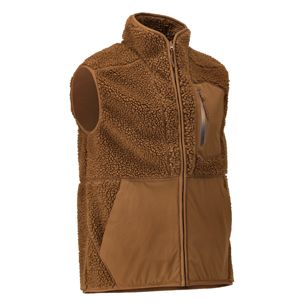 MASCOT® CUSTOMIZED Faserpelz Weste mit Reißverschluss  Gr. 2XL, nussbraun - jetzt neu bei HUG Technik ♡