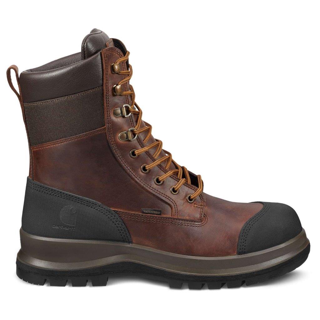 carhartt® Sicherheitsstiefel DETROIT 8" S3 WATERPROOF HIGH BOOT dark brown Flach  🖤 bei HUG Technik ✓