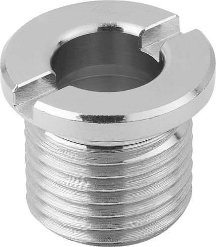 Aufnahmebuchse für Kugelsperrbolzen D=10, M=M16X1,5, Stahl Vernickelt - K1065.10 - bekommst Du bei ★ HUG Technik ✓