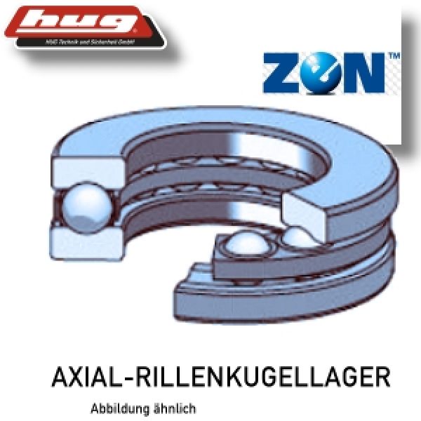 NIRO-Kugellager S51109 von ZEN  NIRO-Axial-Rillenkugellager 45x65x14 mm - bei HUG Technik ☆