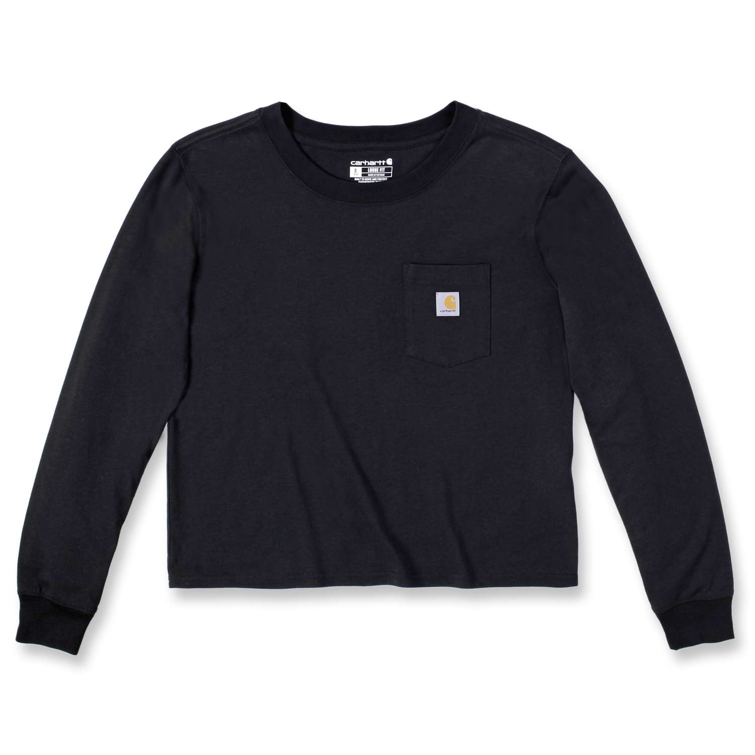 carhartt® Damen Langarmshirt »LIGHTWEIGHT L/S POCKET T-SHIRT« black Flach  - bei HUG Technik ✓ ✌