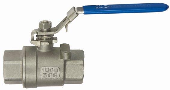 Edelstahlkugelhahn, 2-teilig, DIN 3202- M3, G 1 1/2 - kommt direkt von HUG Technik 😊