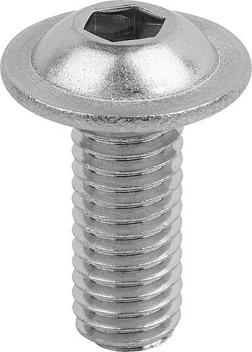 Schraube Halbrundkopf DIN EN ISO7380-2 M03X10, Form B mit Innensechskant und Bund, Edelstahl A2, 70 blank - K1796.2103X10 - gibt’s bei HUG Technik ✓