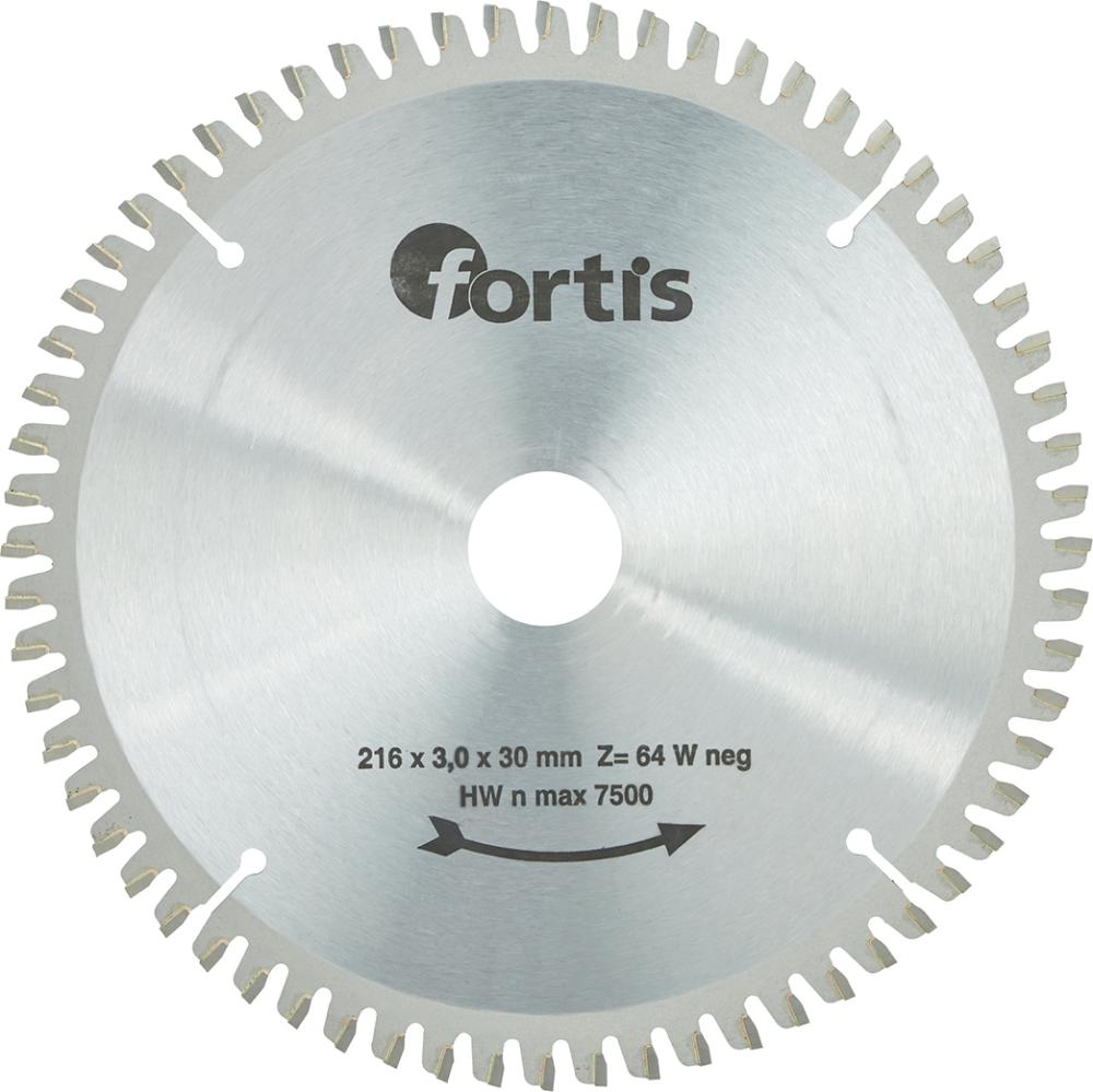 HW-Kreissägeblatt 216x3,0 x30 mm Z64Wneg. Fortis - bekommst Du bei HUG Technik ♡