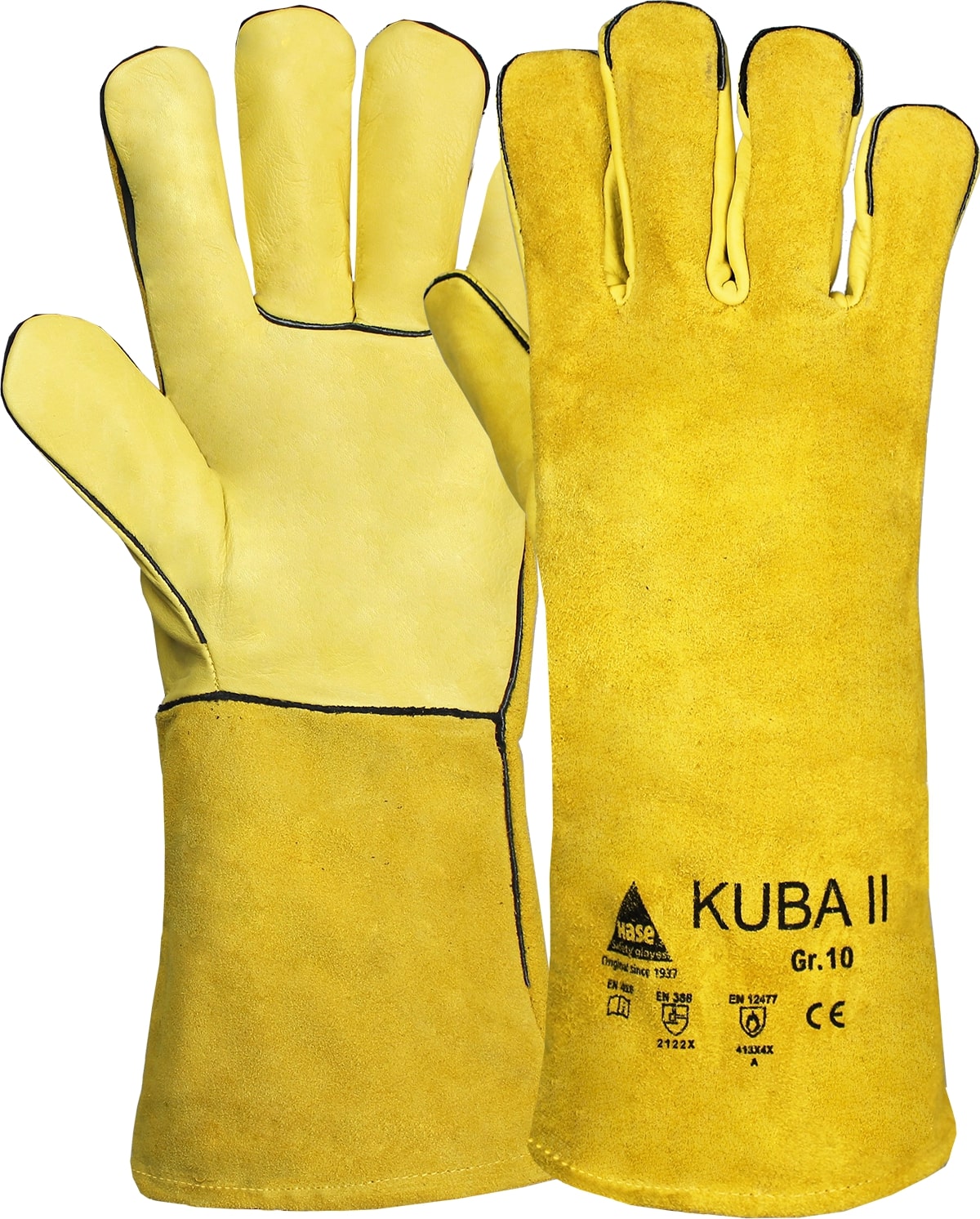 KUBA II, Schweißerhandschuh aus Rindleder, Größe 10 - erhältlich bei ♡ HUG Technik ✓