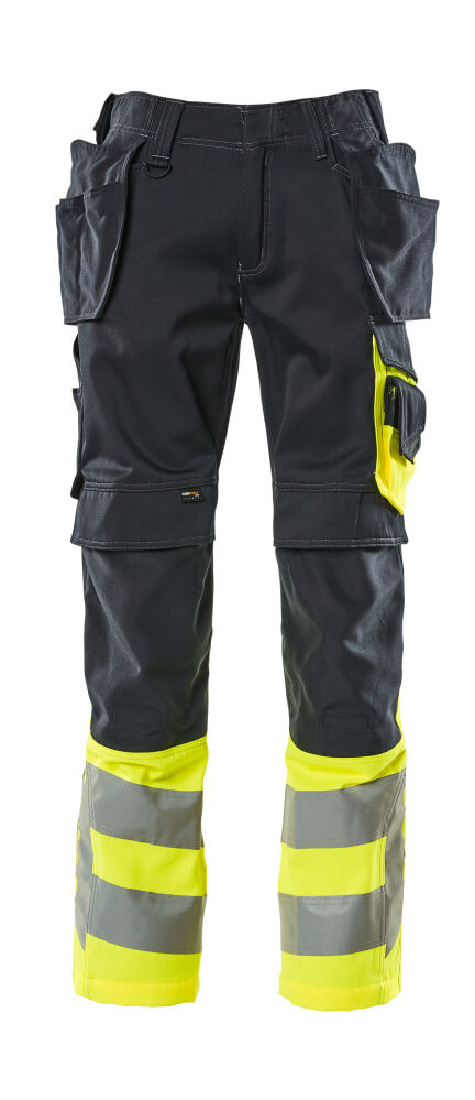MASCOT® SAFE SUPREME Hose mit Hängetaschen  Gr. 76/C46, schwarzblau/hi-vis gelb - kommt direkt von HUG Technik 😊