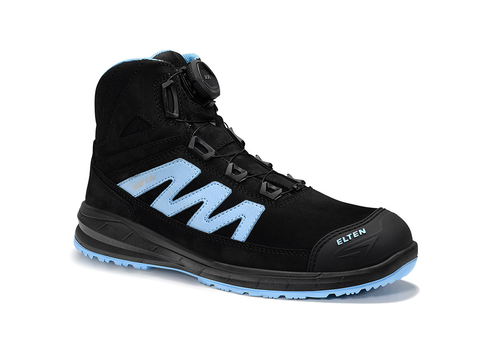 ELTEN® Sicherheitsstiefel, MARTEN XXSports Pro BOA® black-blue Mid ESD S3, 768141 - bei HUG Technik ☆