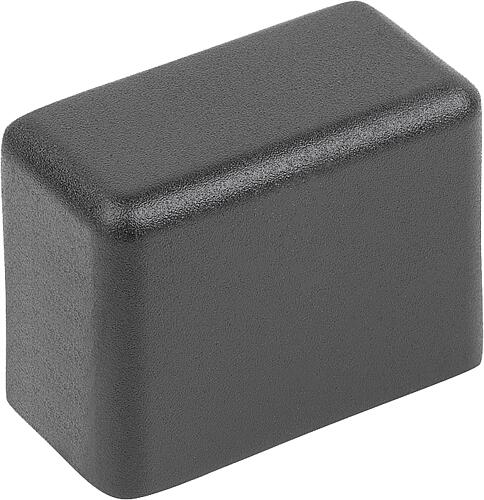 Schutzkappe, Form:A quadratisch, A=20 Polyethylen schwarz, für quadratische Rohre - K2029.2020