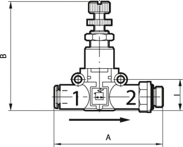 Druckregler, Schlauch/Gewinde G 1/4, Schlauch-ø 6 mm, »lineonline« - bei HUG Technik ♡