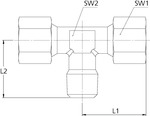 T-Einschraubverschraubung, R 1 AG, Rohr-Außen-ø 25 mm, Stahl verzinkt - bei HUG Technik ♡