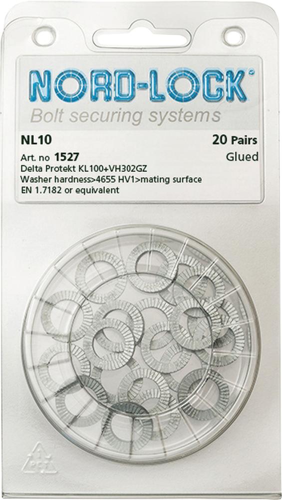 NORD-LOCK® Scheiben NL 4 Stahl mit Zinklamellenbeschichtung, 20 St. - direkt von HUG Technik ✓