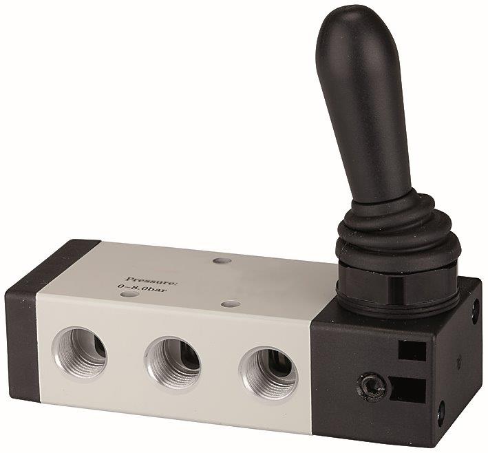 5/2-Wegeventil, Handhebelbetätigung, »4H«, rastend, G 1/4, 1300 l/min - erhältlich bei ♡ HUG Technik ✓