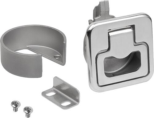 Schnappverschluss mit Griff klappbar, Form:B nicht abschließbar, S=2-12, Edelstahl A2 1.4401 poliert - K1850.1002356044