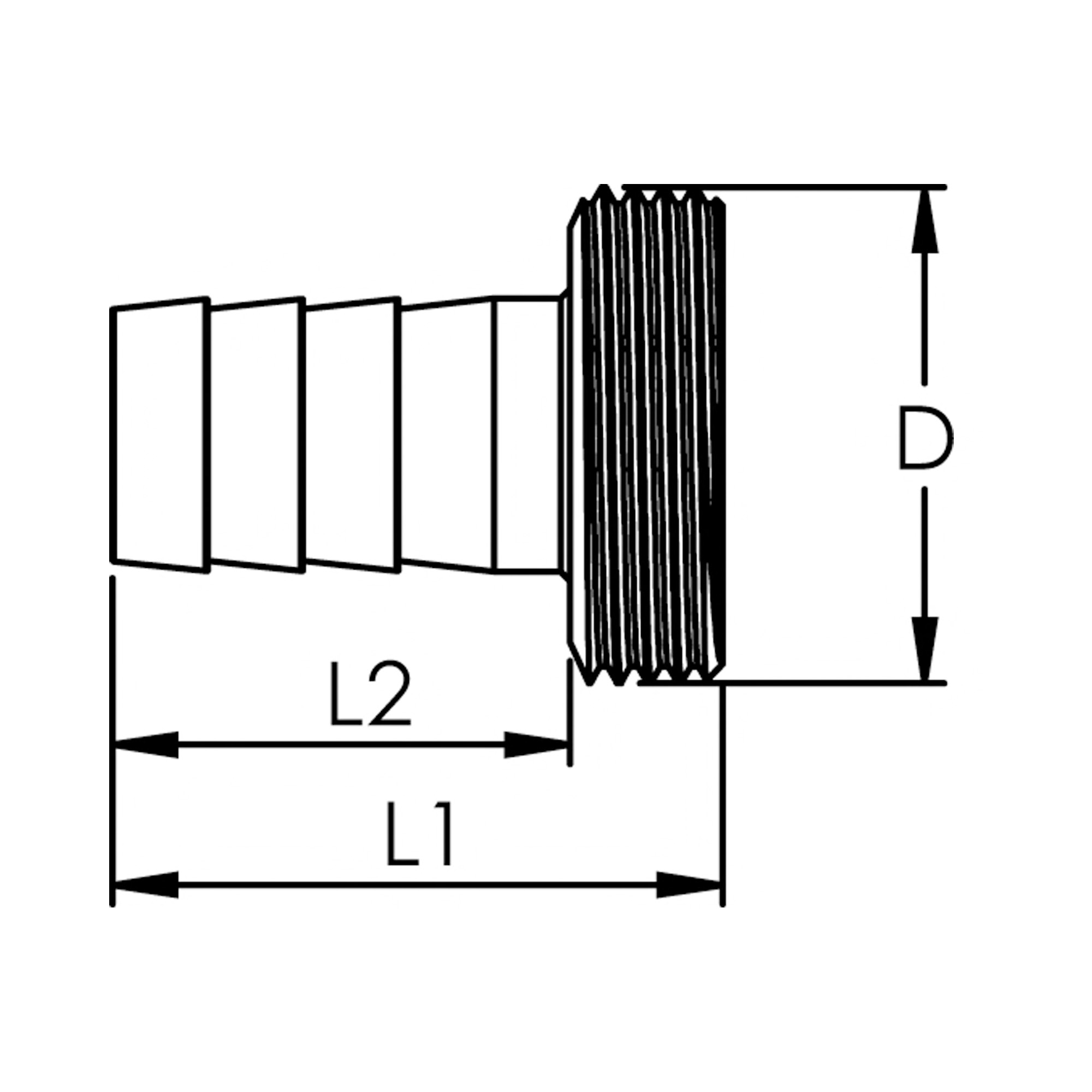 1/3 Schlauchverschrverschraubung G11/2x32 flachdichtend ohne Bund, leichte Ausführung, Messing - direkt bei HUG Technik ✓
