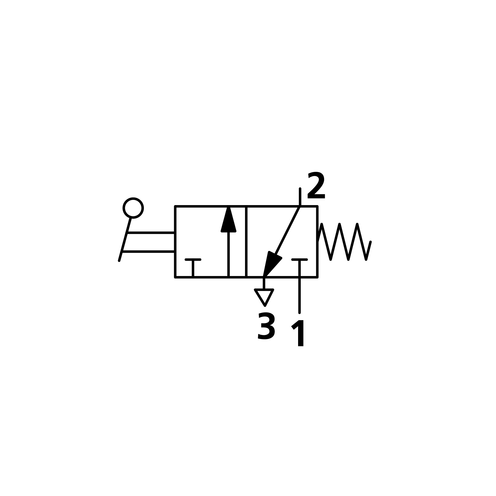3/2-Miniventil, manuell, Handhebel, NC, monostabil, M5 seitl. - bei HUG Technik ☆
