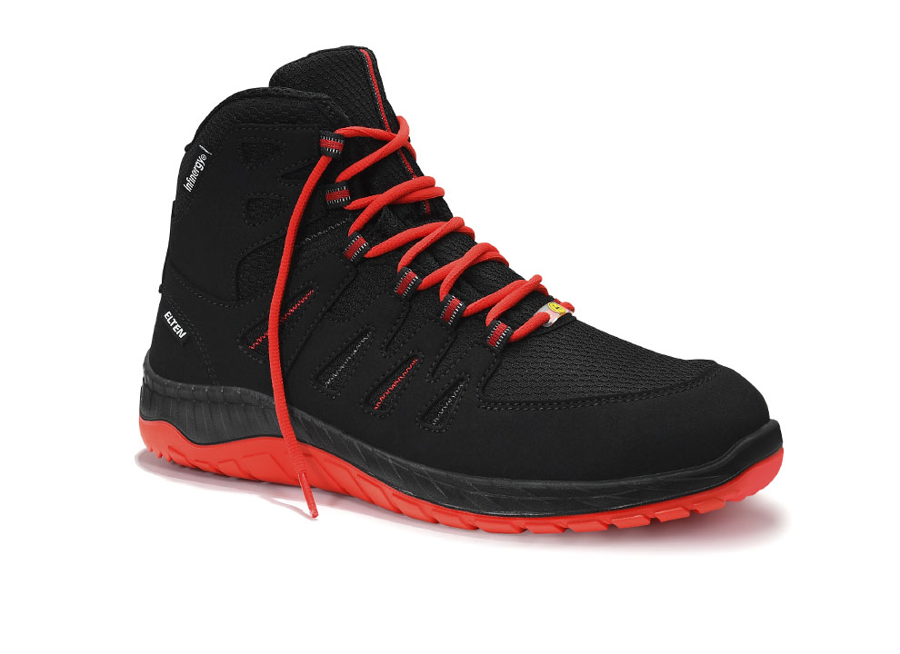 ELTEN Sicherheitshalbschuh MADDOX black-red Mid ESD S3, 769561, Gr. 37 ✓