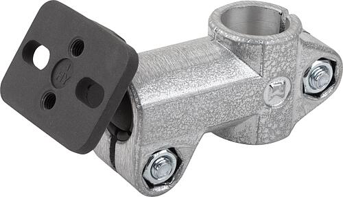 Rohrverbinder T-Stück, für Rundrohre, mit Kugelgelenk, Aluminium, Komp:Stahl, A=18,1, B=5,5 - K0475.5181